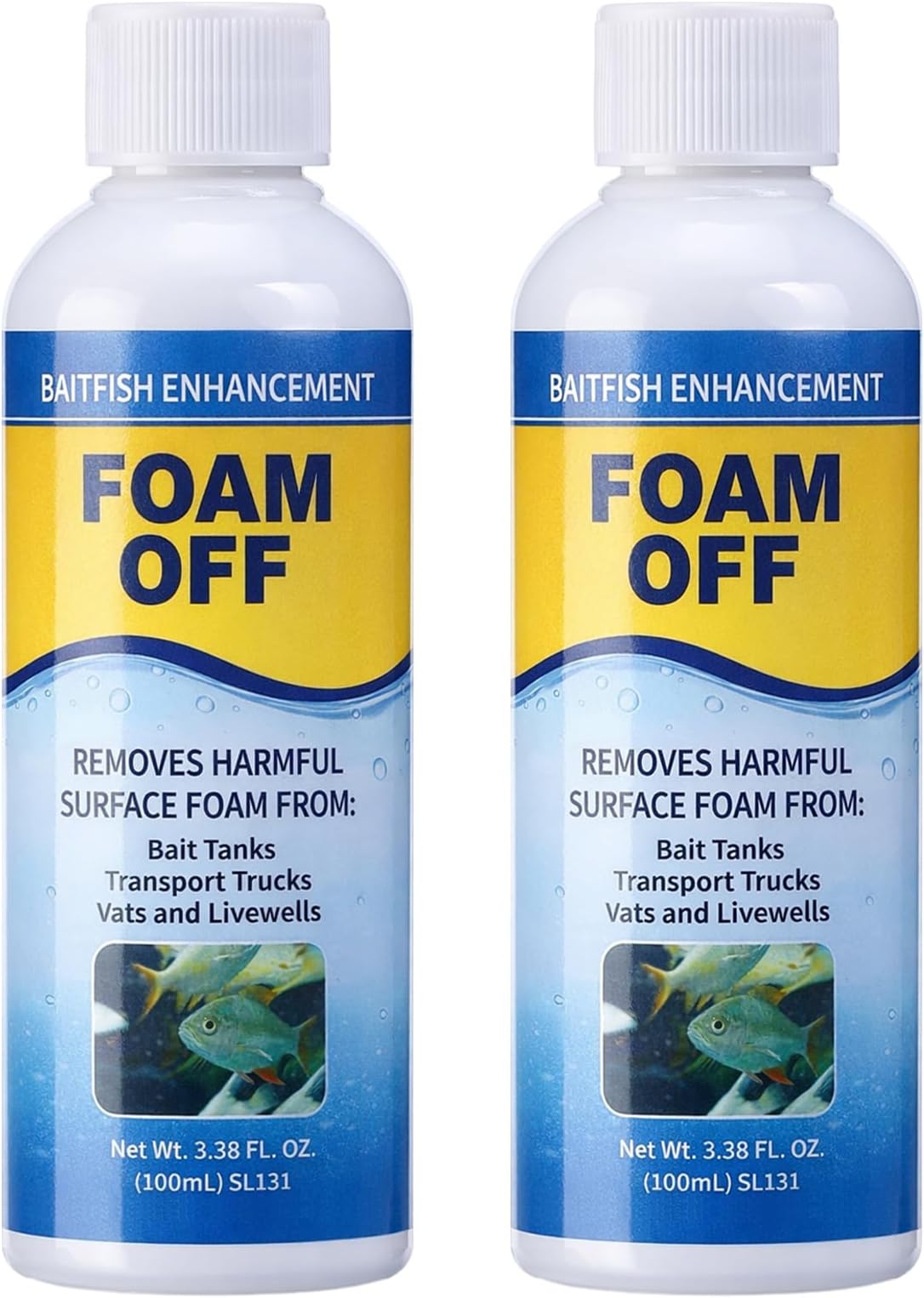2 Pcs Bait Tank Conditioner Fish Aquarium Water Conditioner for Fish Alive Longer Healthier for Minnow Buckets Livewells Bait Tanks Saltwater Reservoir Fishing