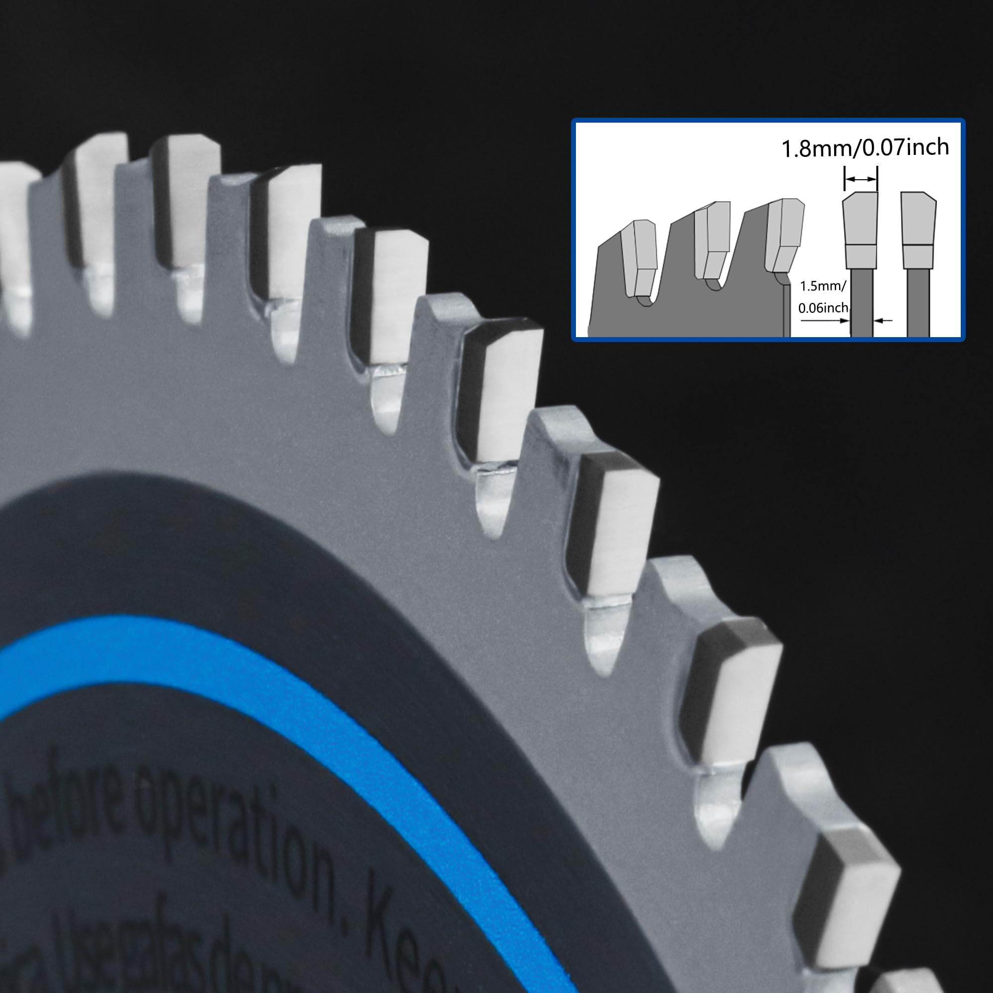 PAYA TCT PYM1853060T - Lama per sega circolare in metallo, diametro 185 mm x 30 mm, 60 denti, lama per sega circolare in acciaio ad alte prestazioni per lamiere d'acciaio, tubi e materiali compositi