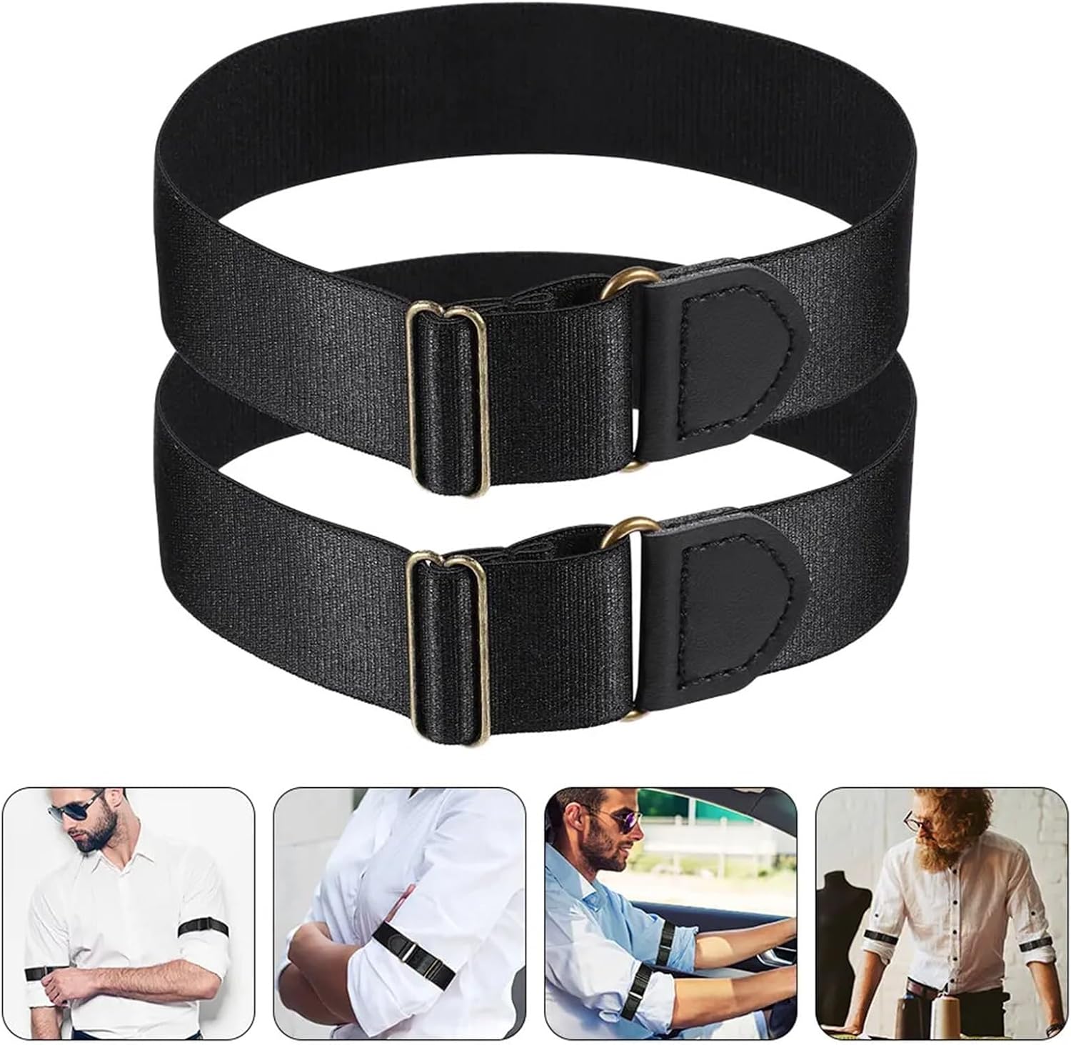 Sleeve Garters For Women And Men 12pcs Anti Slip Shirt Sleeve Holders Nylon Arm Stay Tuck Suspenders for Men Women Dress Shirts Cuffs