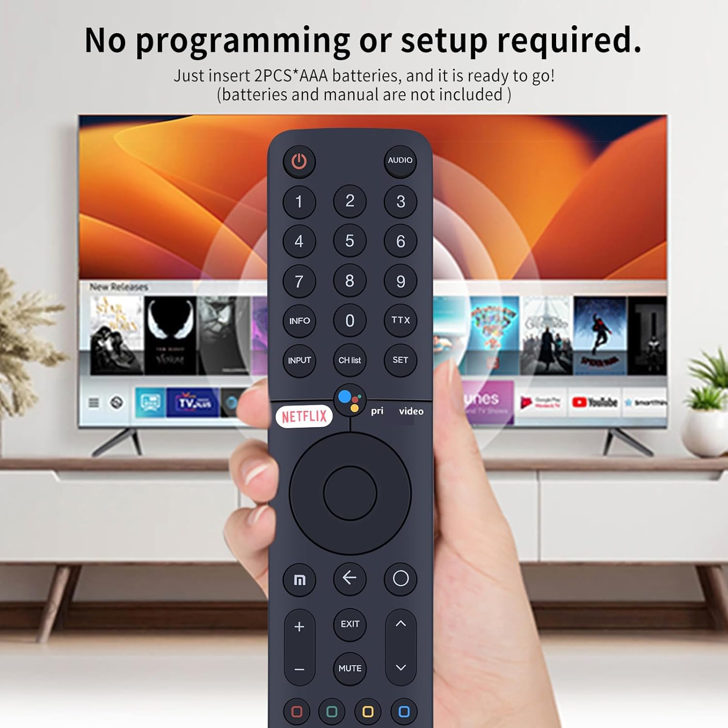 Telecomando per XIAOMI TV P1, P1E, Q1, Q1E con Bluetooth e controllo vocale Telecomando compatibile con XIAOMI TV P1/P1E/Q1/Q1E