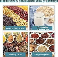 Vista 3 de H&ZT Molinillo eléctrico de maíz, molinillo eléctrico de cereales de maíz de 110 V, 3000 W, molinillo de cereales de maíz, molienda de arroz, trigo