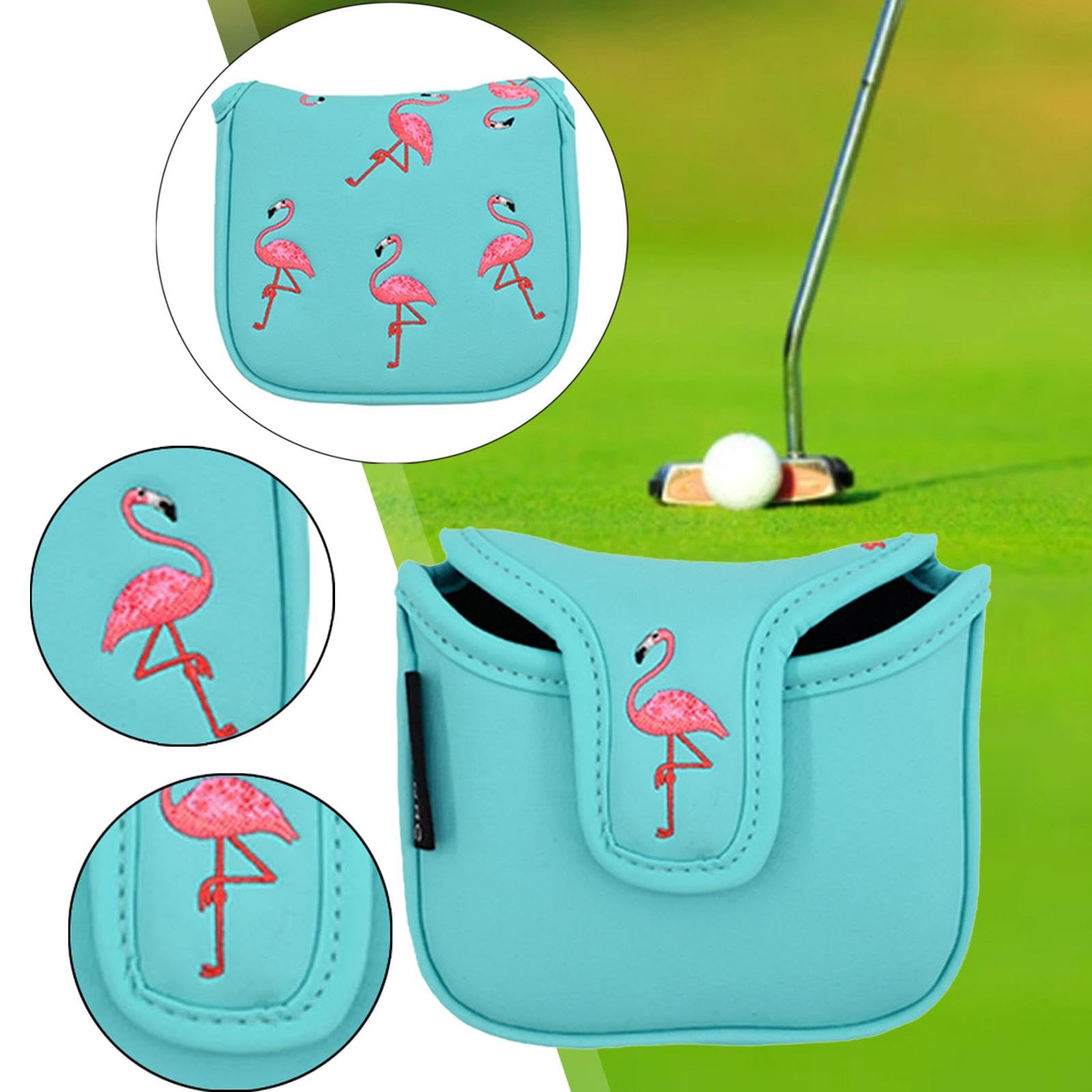 Golf Mallet Putter Headcover Club Kopf Schutz PU mit Magnetverschluss Und Weichem Futter für Damen für Outdoor Nutzung Freizeit