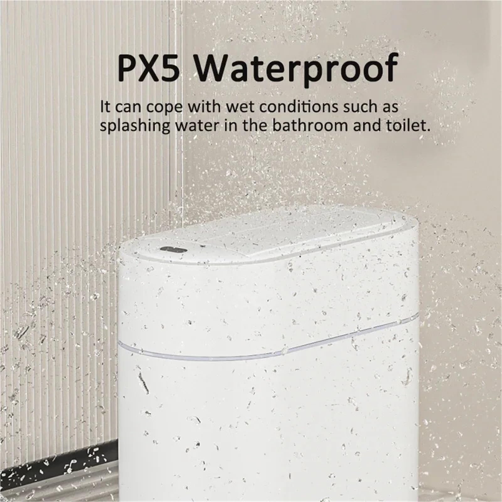 Cestino, Pattumiera con sensore intelligente bidirezionale da 7/9 litri coperchio, montaggio a parete, cestino per WC a fessura stretta, per cucina, pattumiera a induzione per il Bagno(9L-battery)