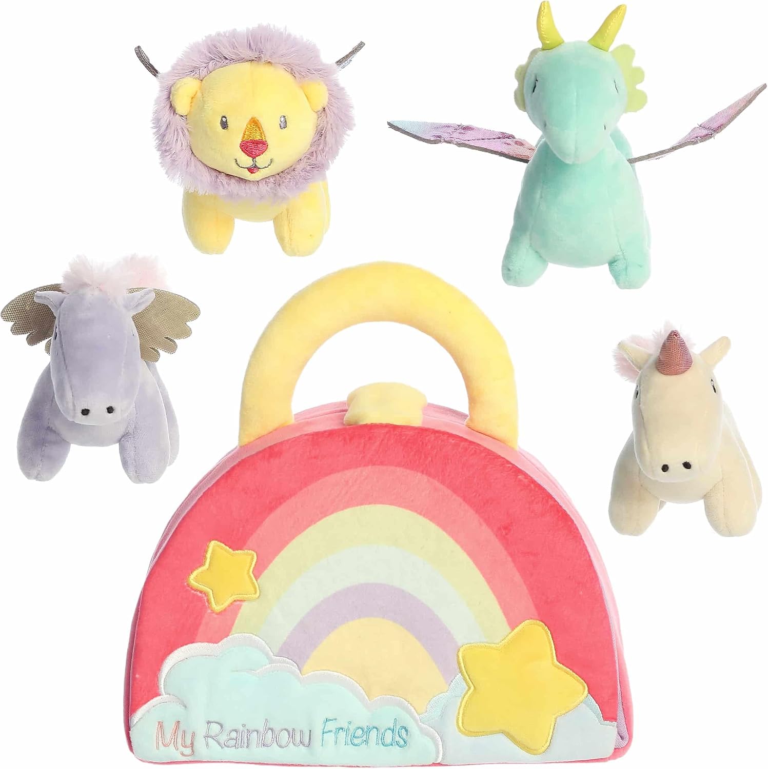 Aurora® Engaging Baby Talk™ My Rainbow Friends™ Baby Playset - A Fun Playset for Sensory Engagement and Play - for Babies and New Parents - Multicolor 8.5 Inches