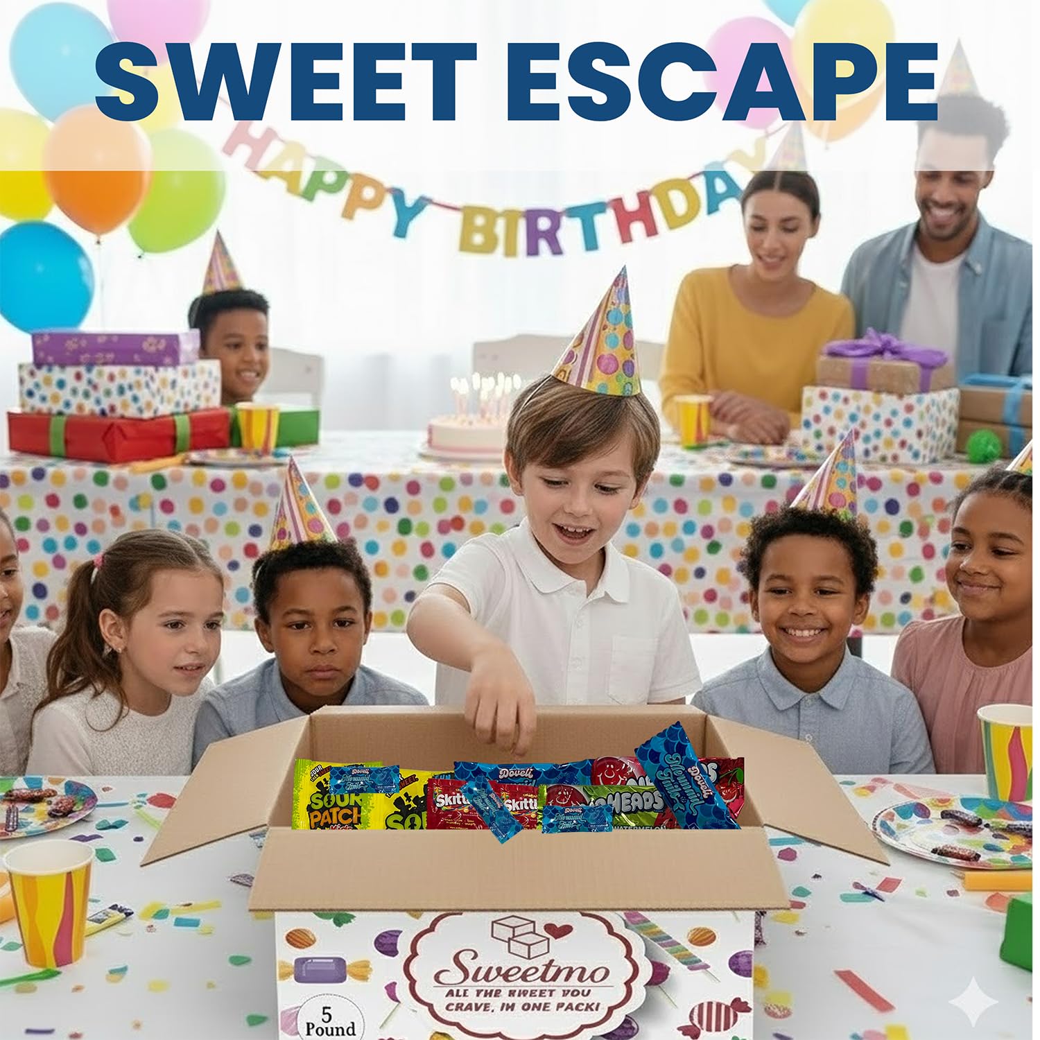 Bulk Candy Individually Wrapped - 5 Pounds candy variety pack, Big Bulk Candies for Pinatas, Gifting, Christmas, Hollidays, Birthdays, Offices, Gift