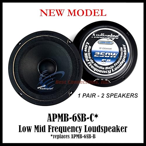 2 unids 6-6.5 "sellado posterior gama completa altavoz audioppipe medio APMB-6SB-C