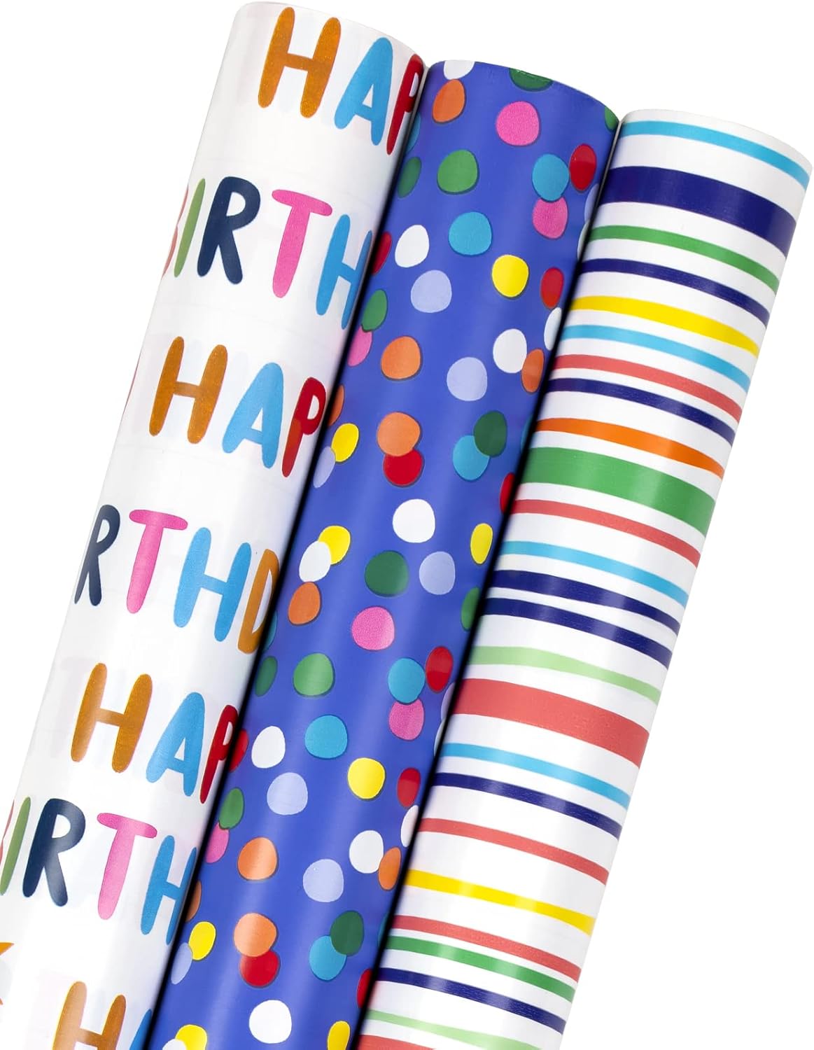 Holijolly Birthday Wrapping Paper Roll - Mini Roll - 43cm X 3m Per roll ...