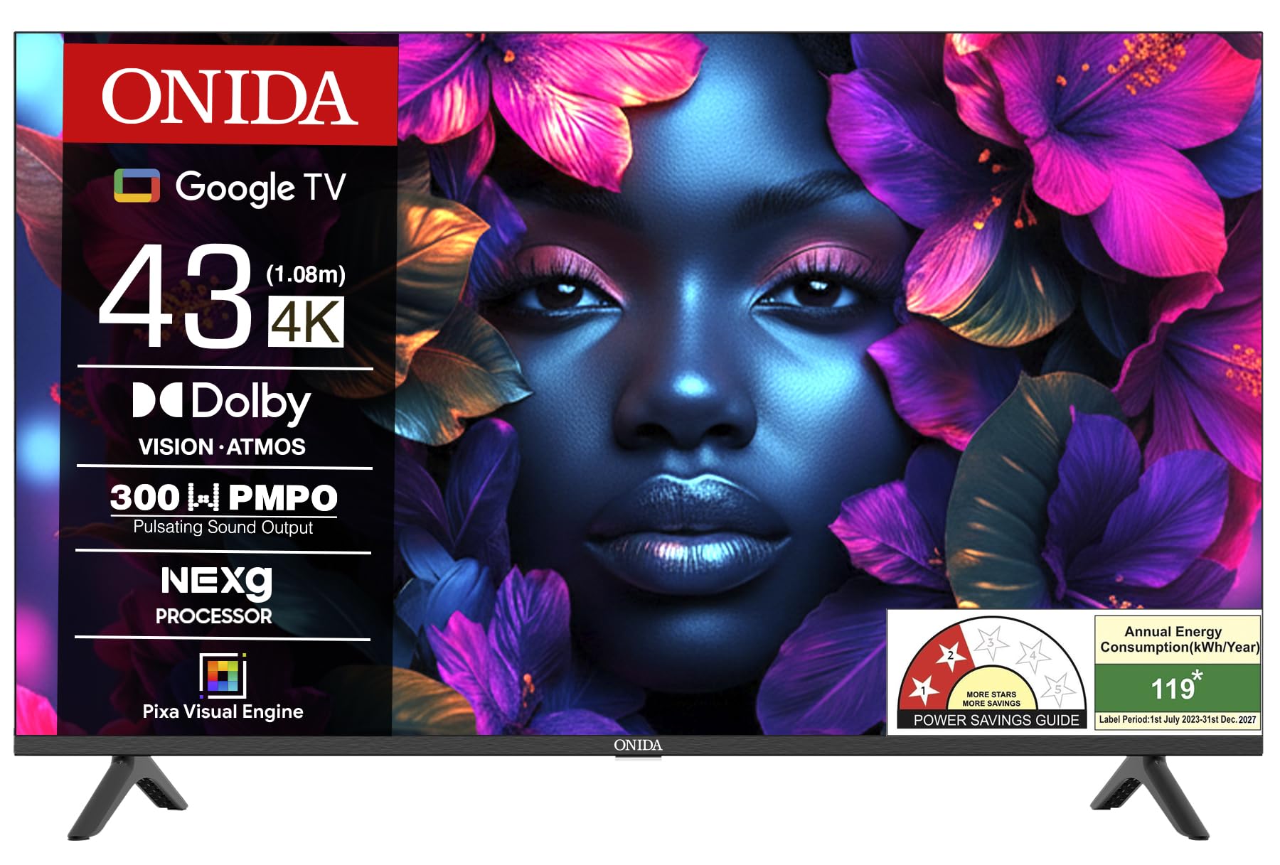Onida 108 cm (43 inch) Nexg Series 4K Ultra HD LED Smart Google TV 43UIG