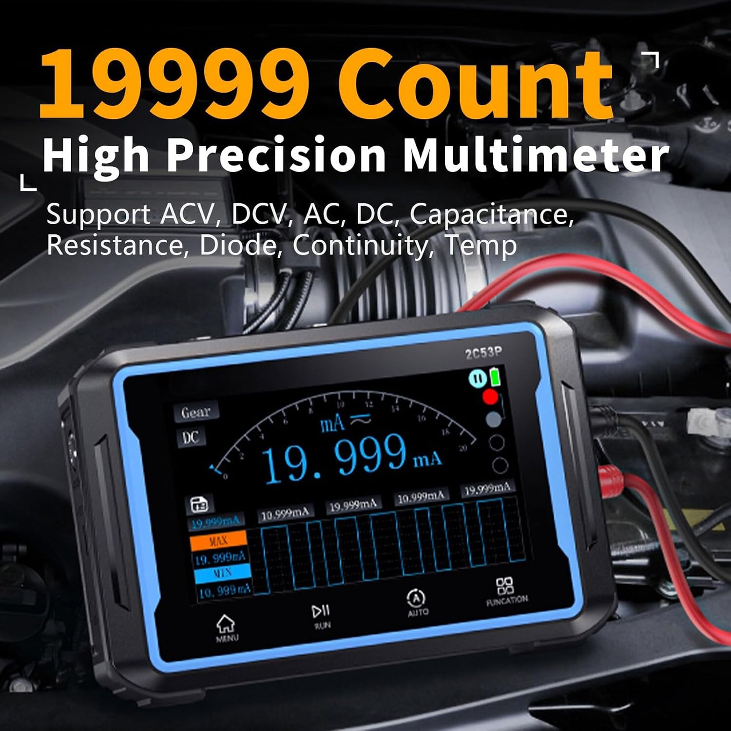Multimeeter Interface ViaGasaFamido 2C53P 3-in-1 Handheld Oscilloscope Multimeter User Manual