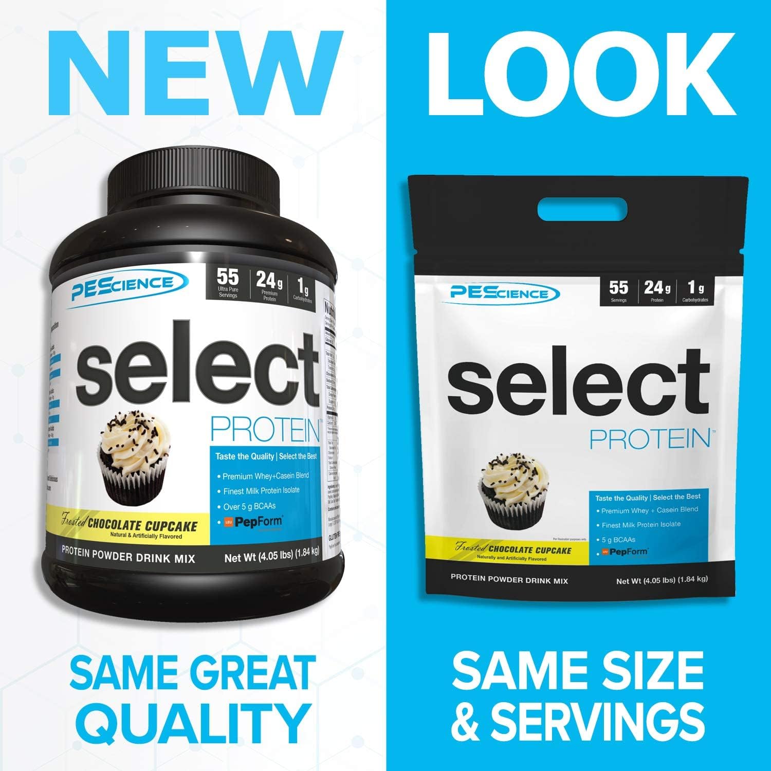 PEScience Select Low Carb Protein Powder, Chocolate Cupcake