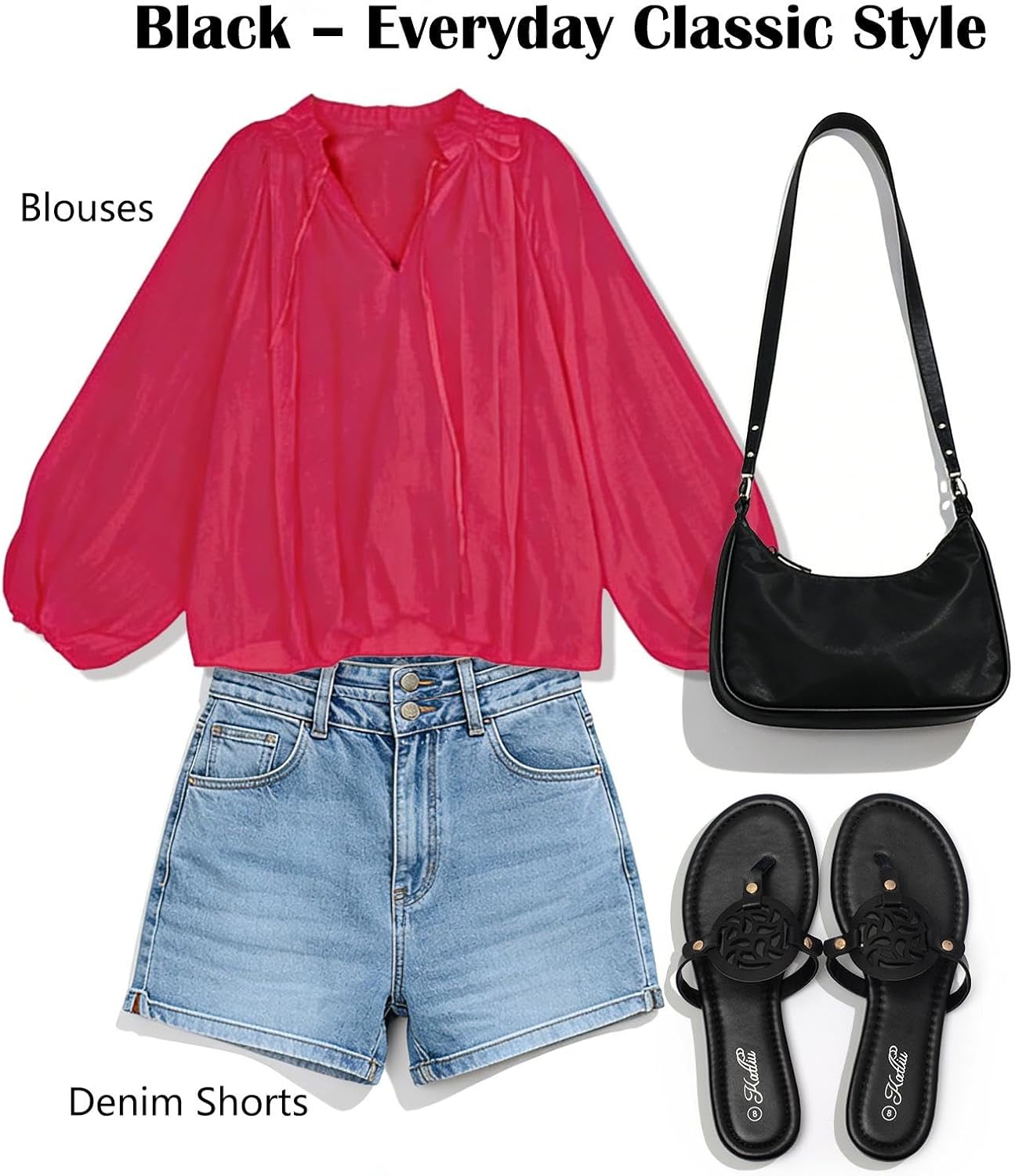 katliu Women's Flat Sandals Flip Flop Sandals Comfortable Dressy Thong Sandals - Image 5