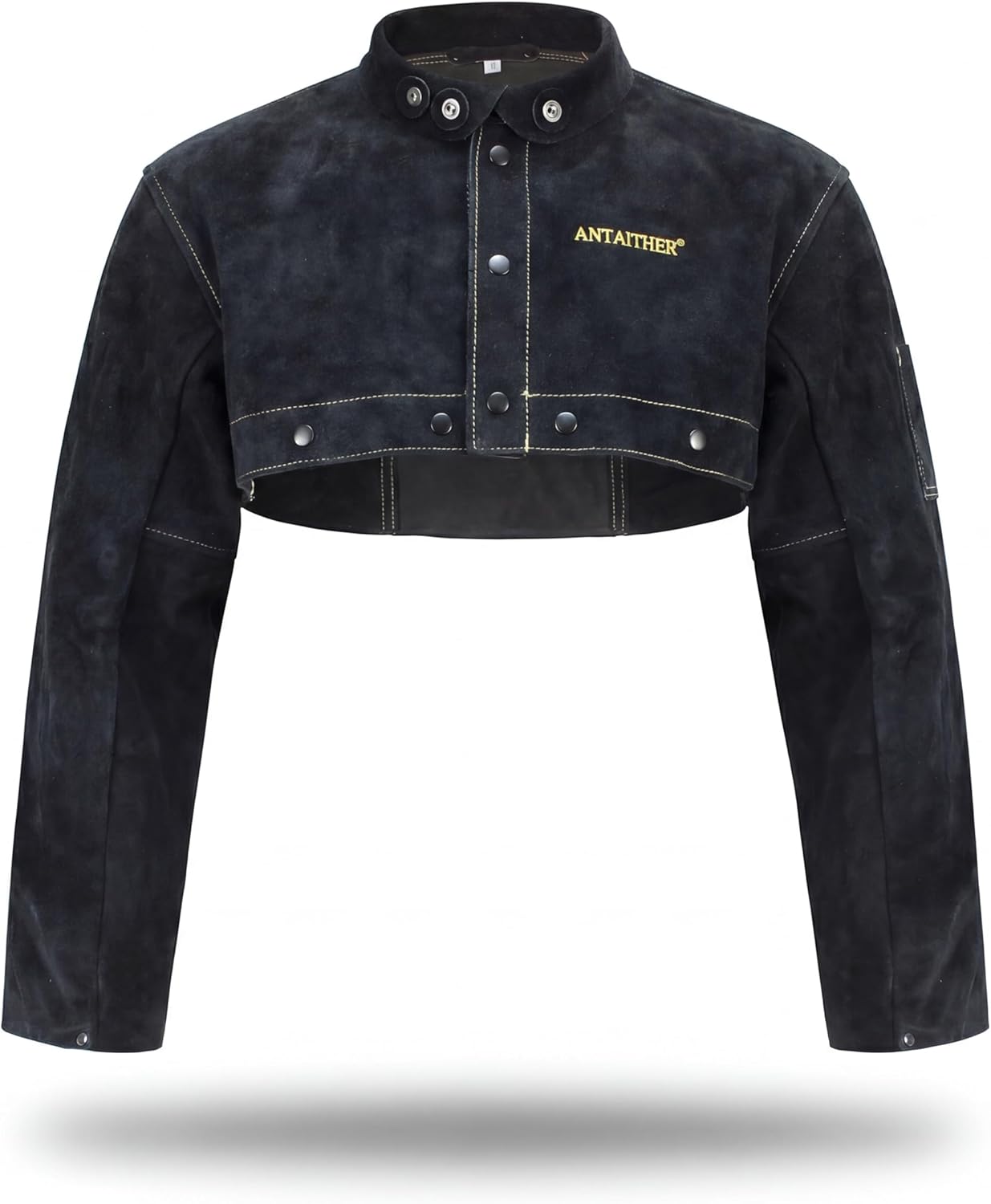 ANTAITHER Split Cowhide Leather Welding Cape Sleeve - Superior Heat & Flame Resistance for Heavy-Duty Protection