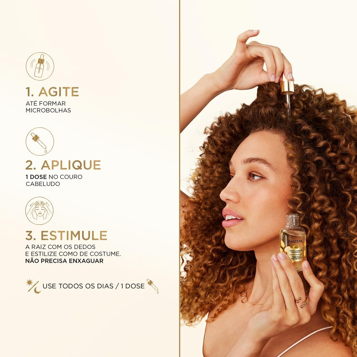 Pantene PRO-V Miracles Tônico Capilar Antiqueda Biotinamina B3 para cabelos com queda 52ml