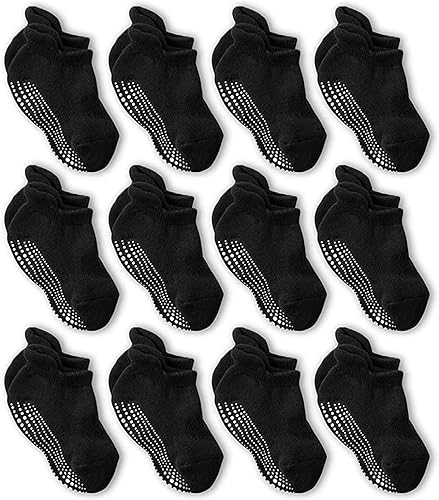 LA ACTIVE - Calcetines antideslizantes para bebés y niños y niñas pequeños, con agarre antideslizante, uso escolar