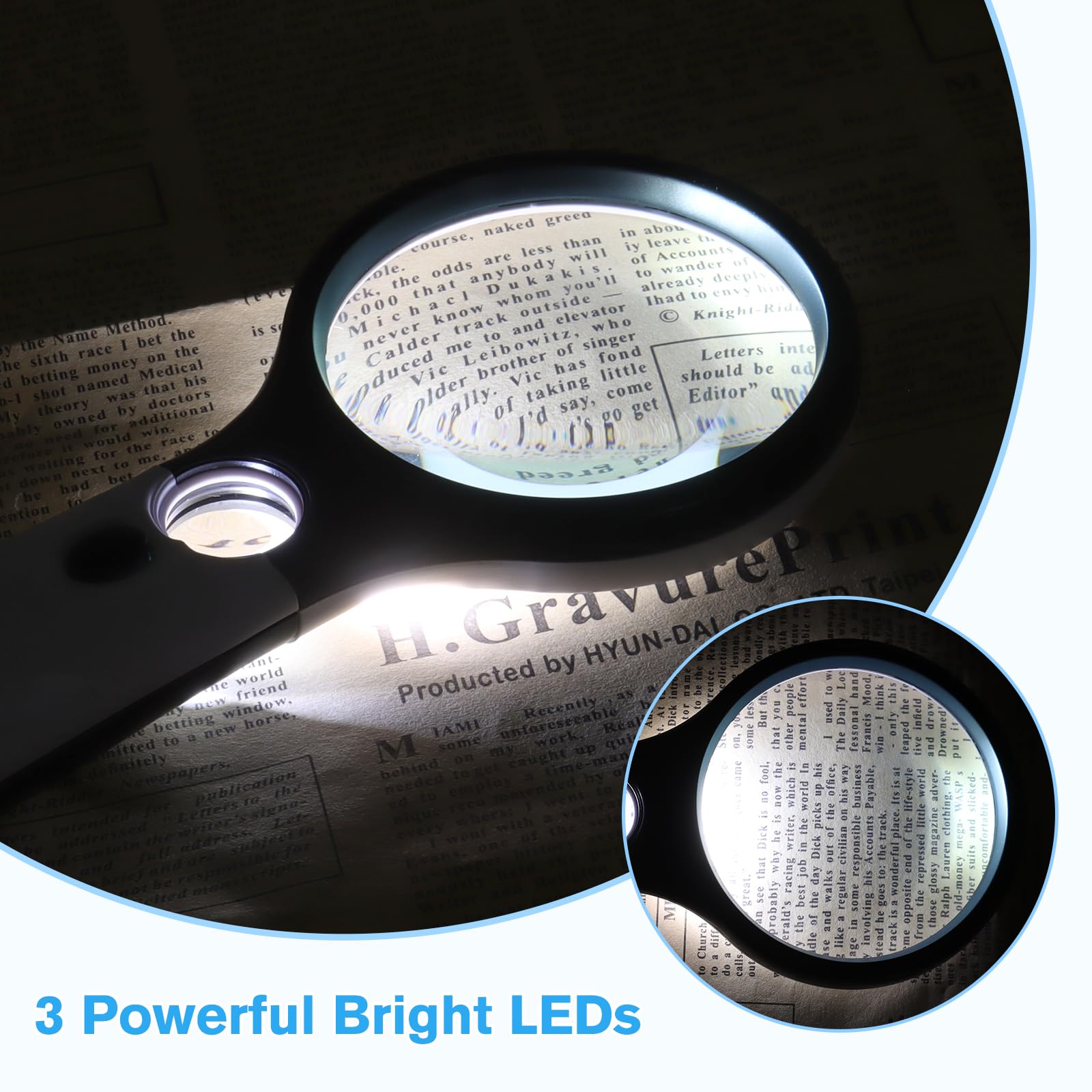 Lente D'Ingrandimento Con Luce LED 10X/30X | Doppia Lente Per Lettura E Hobby - Foto 4