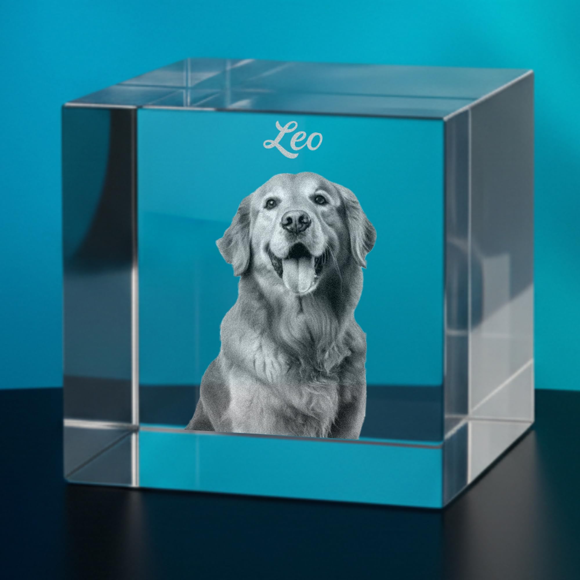 Print Maniacs 3D Crystal Photo Frame, Personalised Crystal Picture Frame, Romantic Customised Anniversary Birthday Gifts For Men, Him, Mom, Dad, Couple, Wedding Memorial Gifts for Boyfriend Girlfriend