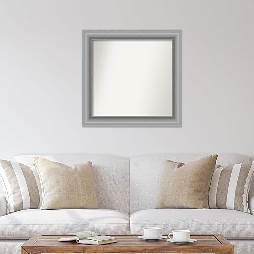 Miniatura 4 de Amanti Art Espejo personalizado, espejo de baño de níquel pulido, espejo de pared o espejo de tocador de baño sobre el fregadero (31 x 32 pulgadas),