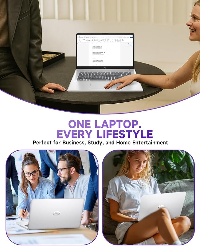 cefesfy Customized Laptop, Created Using HP 17-inch Touchscreen Business Laptop, AMD Ryzen 5 7430U, 20GB 3200MHz DDR4 RAM, 512GB SSD, Backlit KB, Silver image 7