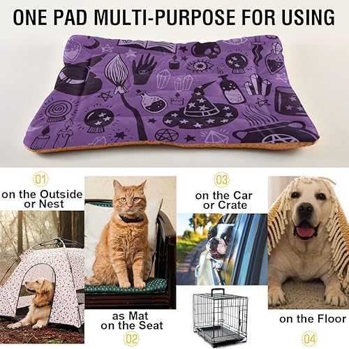 Miniatura 5 de Qilmy Cama de Halloween para perros y gatos, colchón antideslizante y suave para mascotas y gatos, lavable, 24 x 36 pulgadas