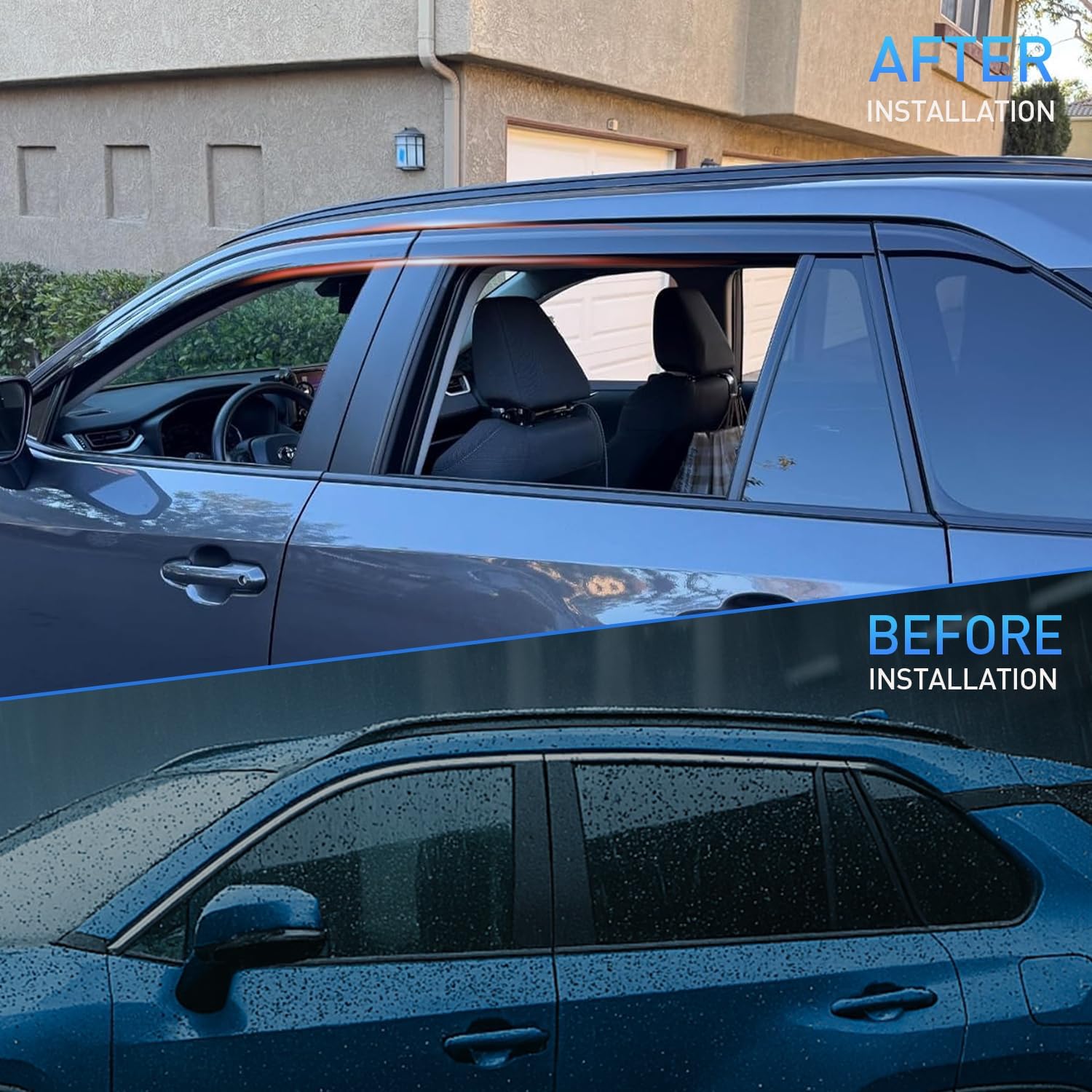 Nilight Window Visors for Honda Accord 2008 2009 2010 2011 2012 2013 2014 2015 2016 2017, Out-Channel Window Wind Deflectors Rain Guards -4PCS