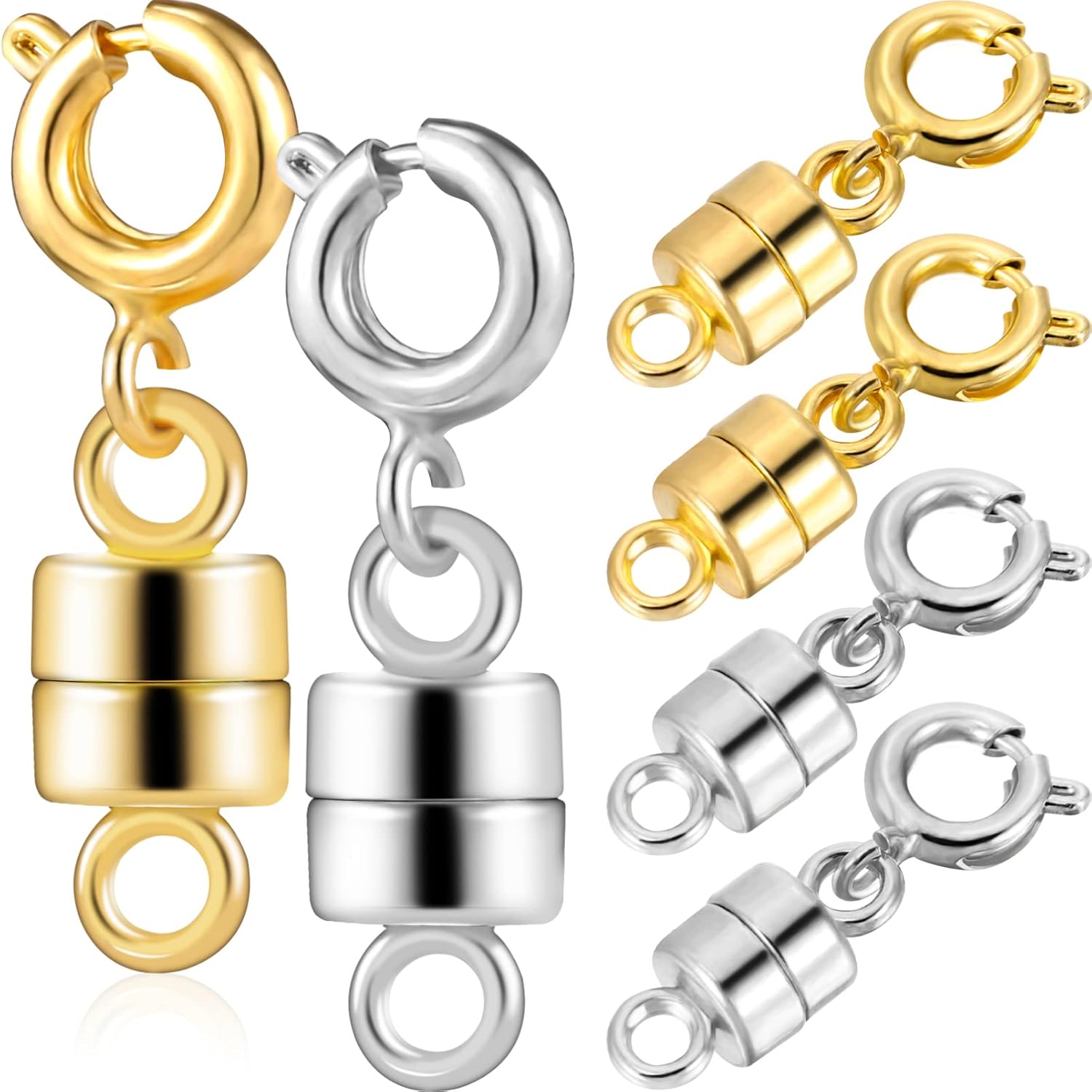 EXCEART 6 Pcs Gold and Silver Necklace Clasps Jewelry Clasps