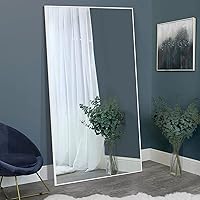 Vista 94 de NeuType Espejo arqueado de longitud completa, 71 x 32 pulgadas, espejo grande de cuerpo completo con marco de metal de aluminio, protección contra