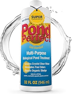 PondPerfect Pond Bacteria - Natural Treatment for Ponds – Liquid Formula for Pond Maintenance – Pond Cleaner for Outdoor Ponds - Safe for Fish & Koi – Easy Dosing – 32 oz (946 ml)