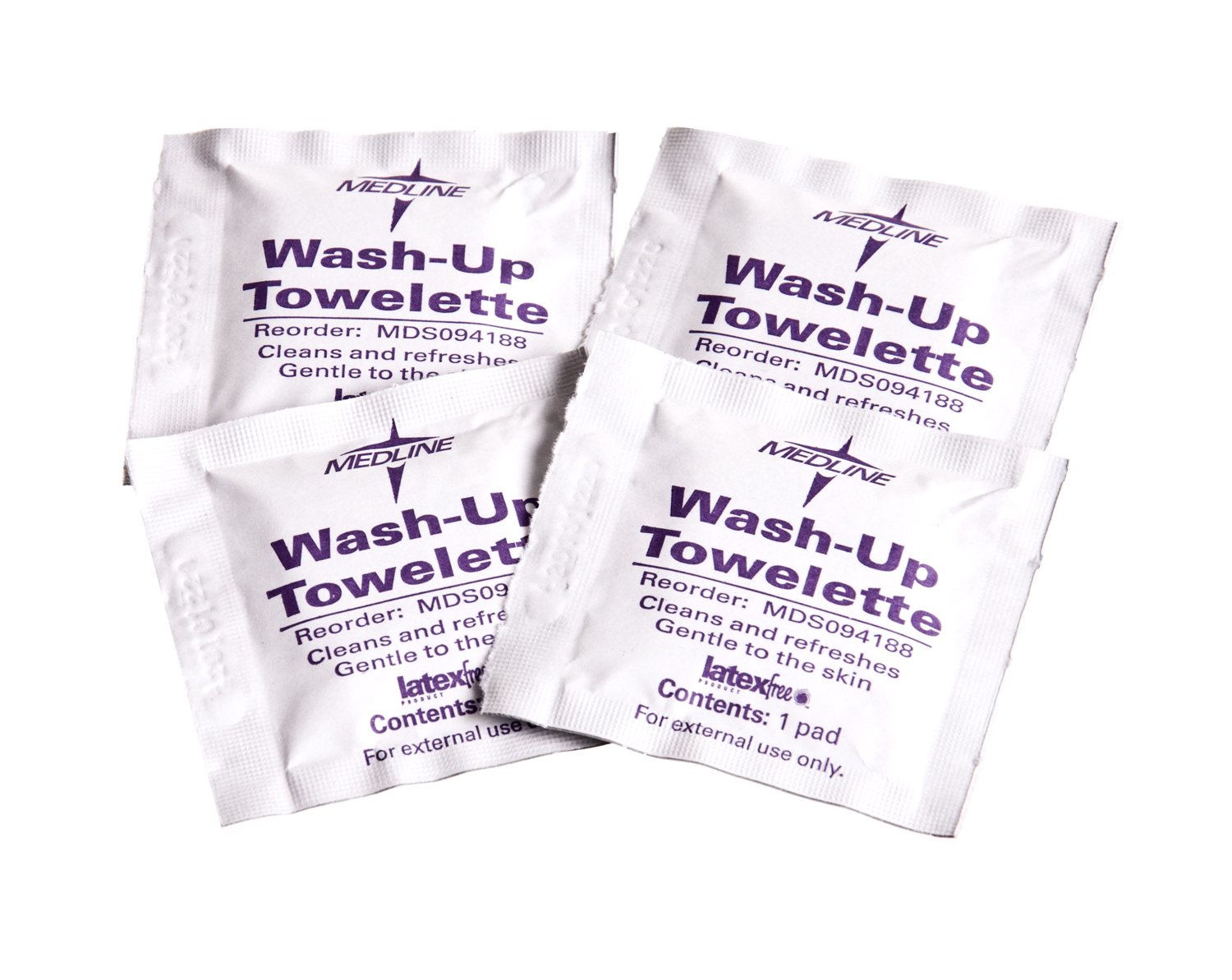 Medline Wash-Up Wet Wipe Cleansing Towelettes with BZK, 7.5 In. x 4.5 In., Perfect for Personal Hygiene and Cleaning, Case of 1000
