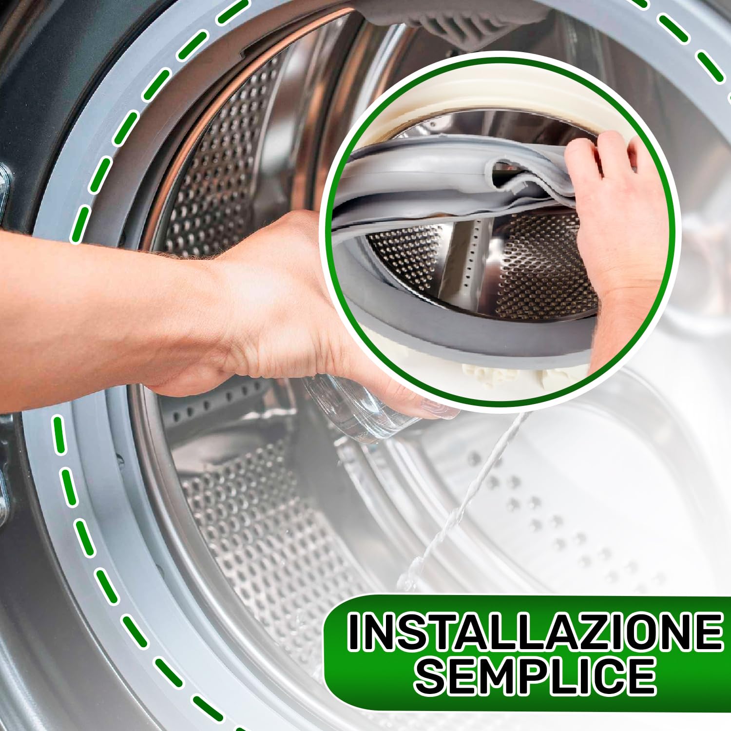 Guarnizione Porta Lavatrice Vestel 42002568 – Compatibile Con Montpellier MW5100P, MW7120P, Bush, Hoover, Kenwood