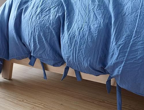 Miniatura 10 de Juego de funda de edredón de microfibra lavada con piedra vibrante de calidad egipcia, tamaño individual, 2 piezas (1 funda de edredón, 1 funda de