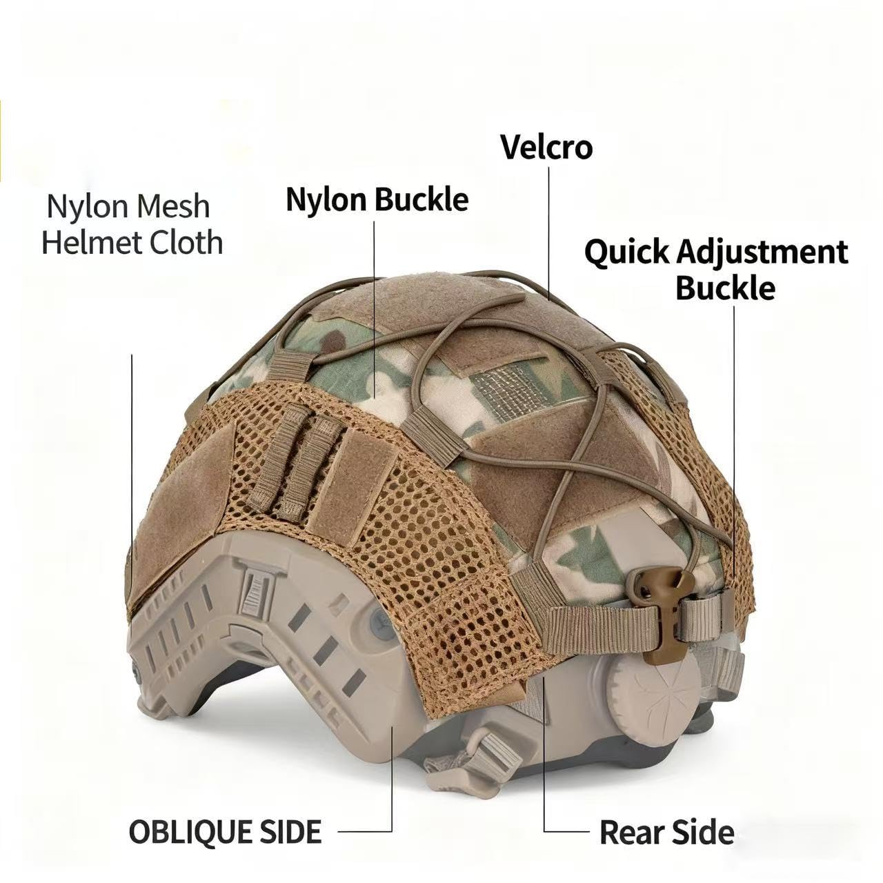 Casque tactique airsoft paintball rapide type PJ support NVG noir