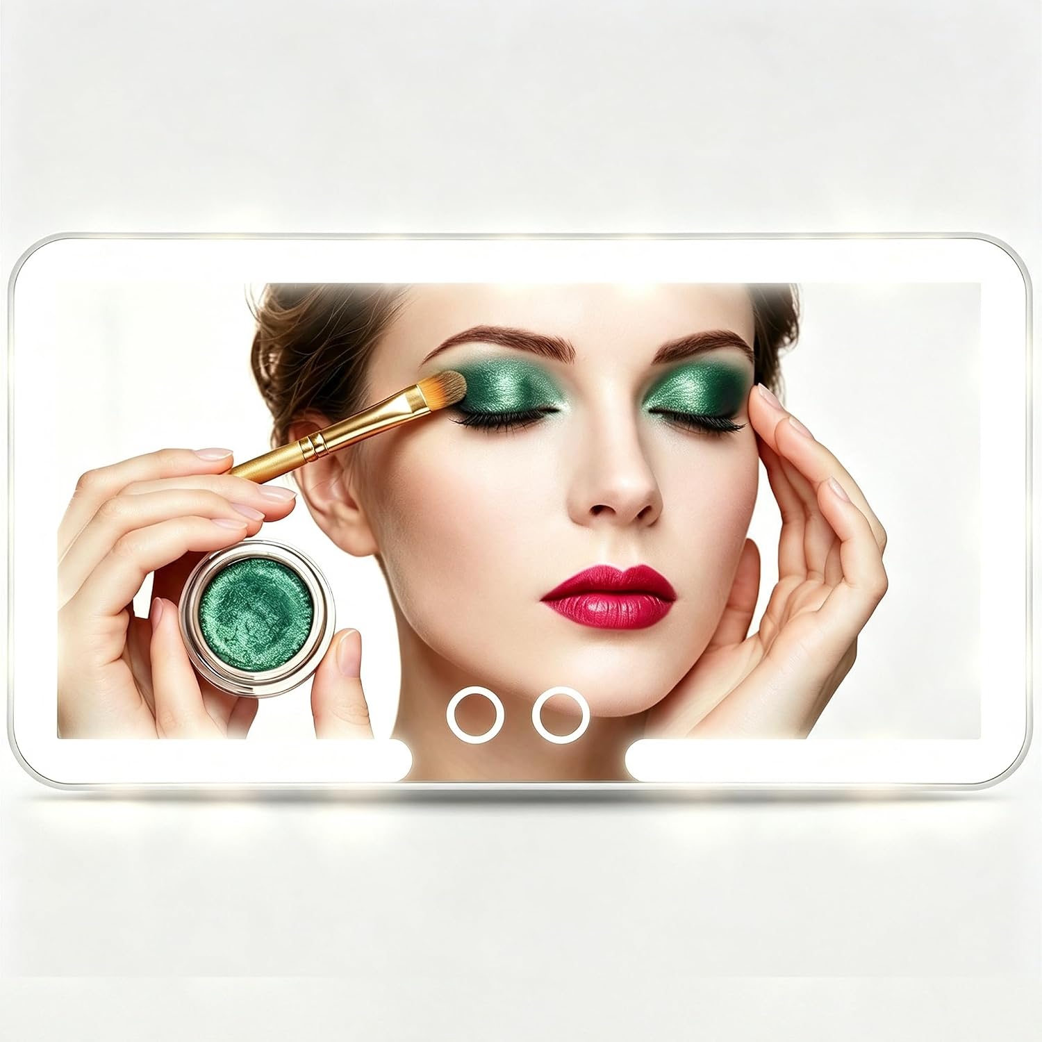 Car Vanity Mirror for Sun Visor Clip-on,3 Light Modes & 60 LEDs