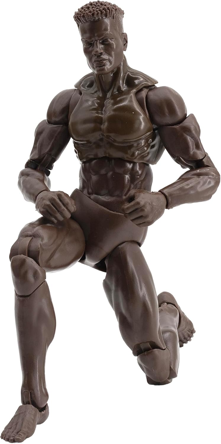 Boss Fight Studio Epic H.A.C.K.S. Blanks Action Figures – Highly Articulated Collectible 1:12 Scale Figurine with Alternate Parts for Customization and Display Stand – Coffee, Male
