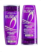 L´oreal Paris Elseve Collagen Lifter Shampoo Encorpador e Condicionador Redensifica os Fios 200ml Cabelos Encorpados e Volumosos