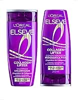 L´oreal Paris Elseve Collagen Lifter Shampoo Encorpador e Condicionador Redensifica os Fios 200ml Cabelos Encorpados e Volumosos