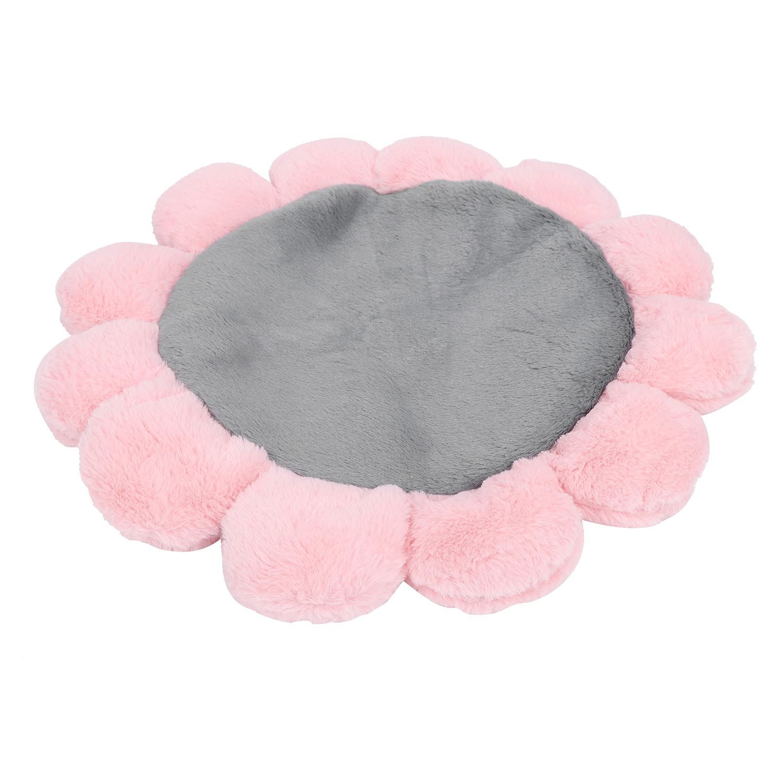 Lit molle couche à sommeil rond Pilipane en polaire corail chaude et confortable