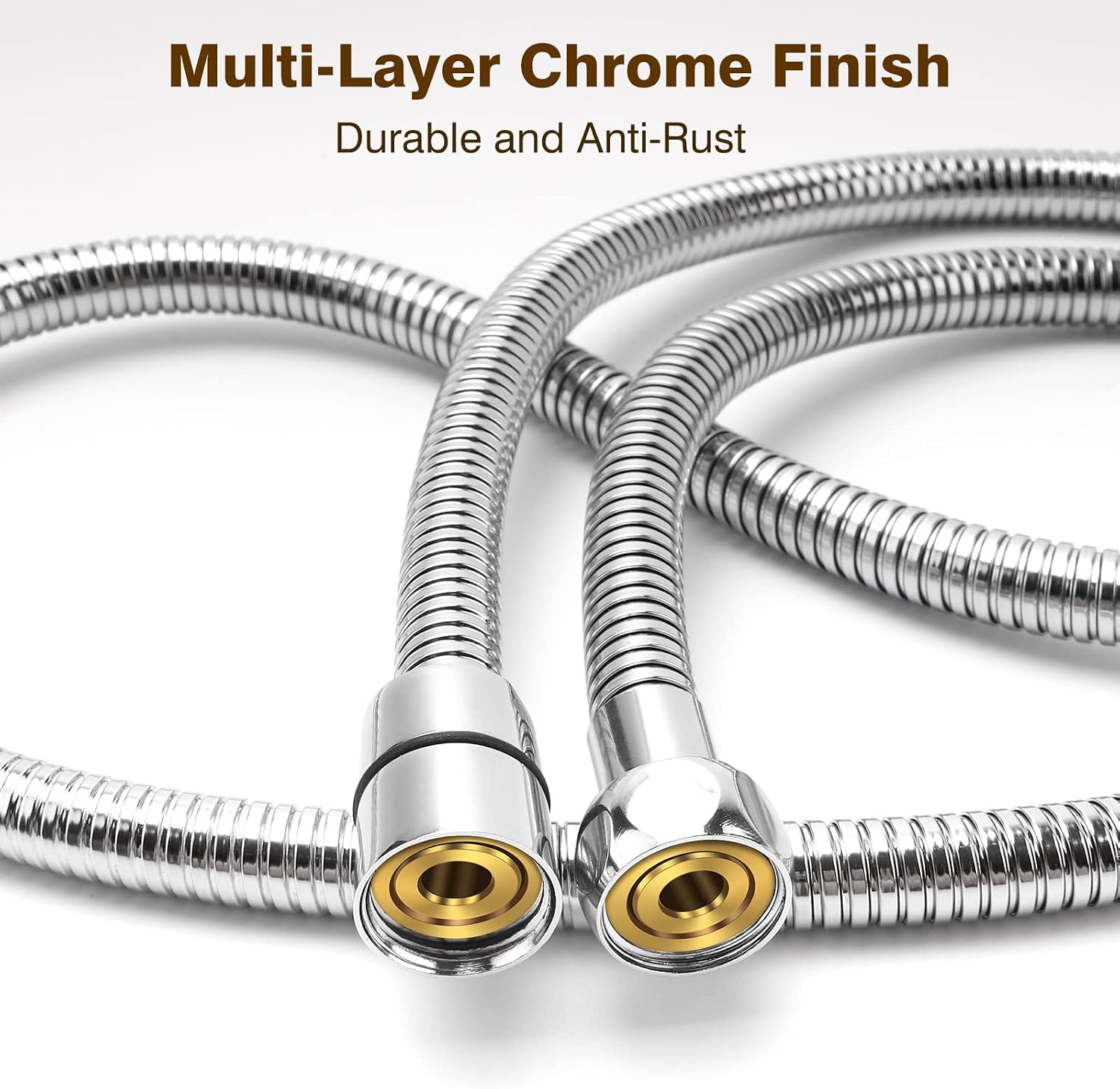 Shower Hose 59 Inches Extra Long Chrome Handheld Shower Head Hose