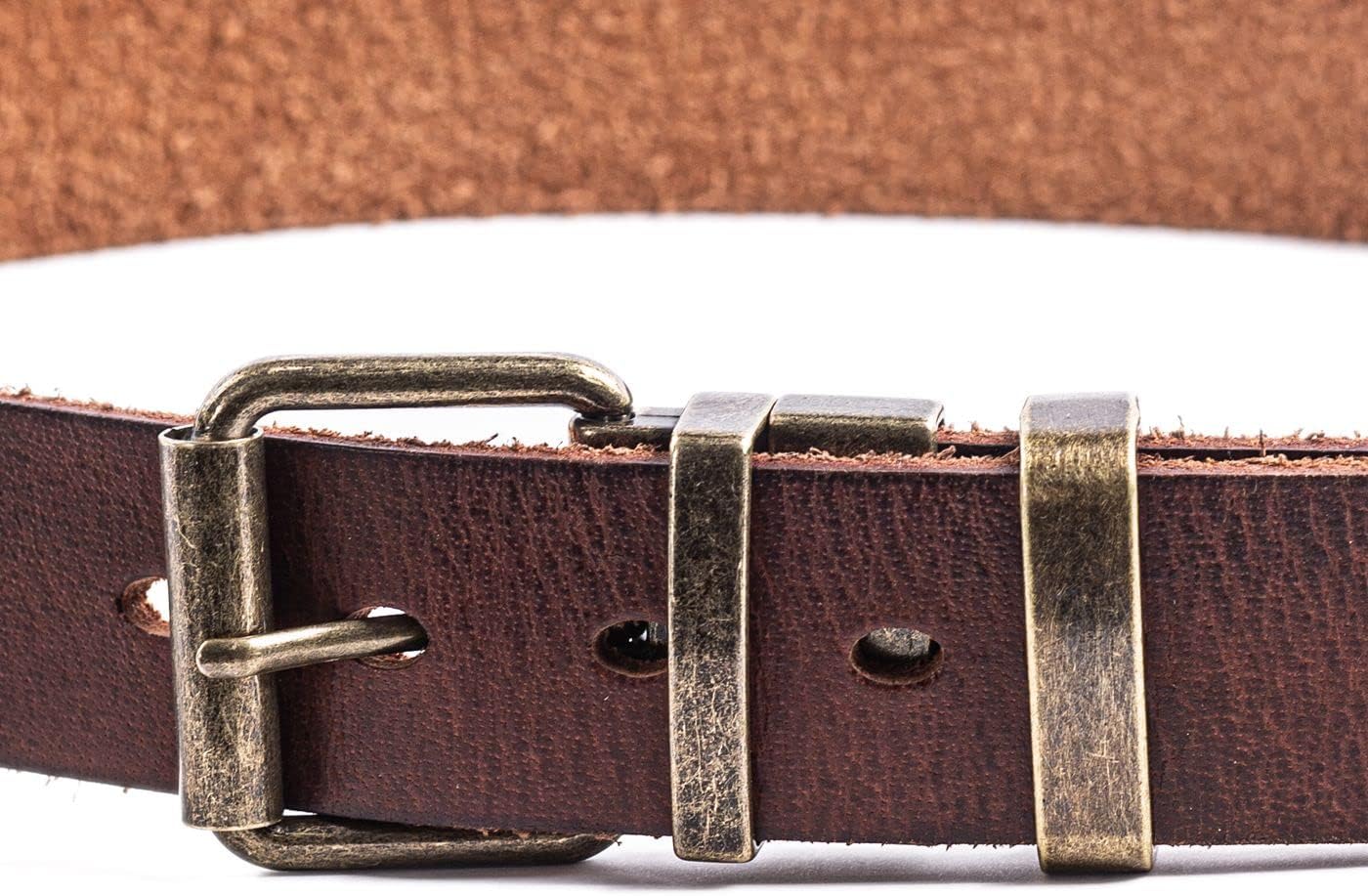 Belt Loop Keeper Stainless Steel Brass Alloy Men's Belt Buckle Fits 1 3/8" (35mm)-1.5" (40mm) Belt Buckle Belt