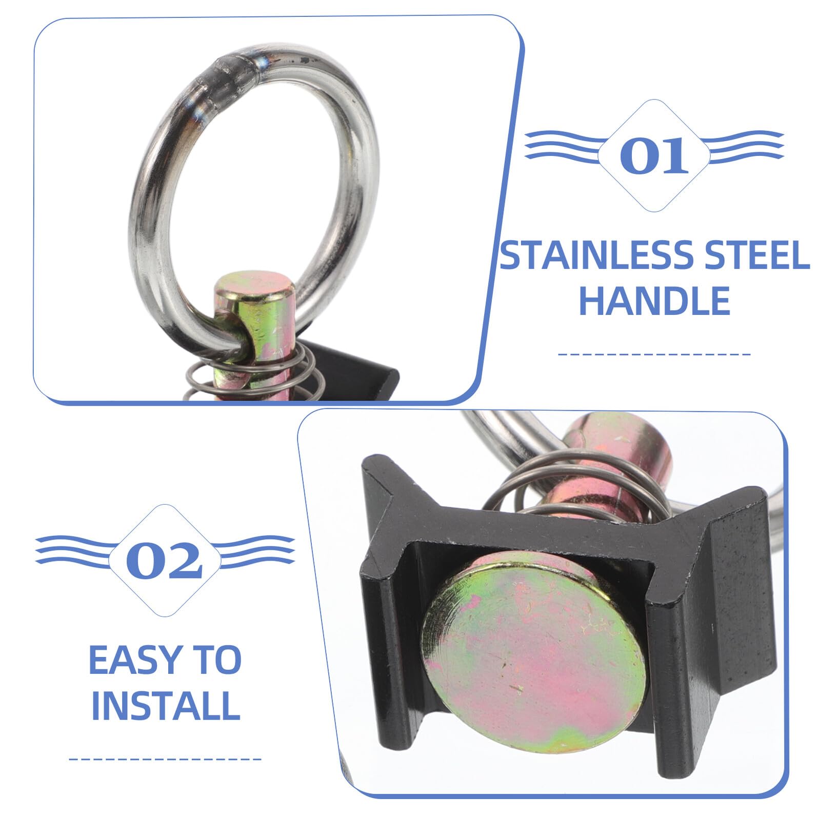 Mipcase Kit de 4 Puntos de Anclaje Acero Inoxidable y Aleación de Aluminio Redondos para Amarre Fijación Segura y Fácil Instalación, Adecuado para Equipaje en Vehículos y Bicicletas