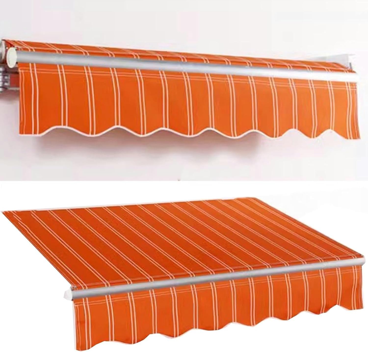 格納式オーニングシェード生地の交換 280g ポリエステル製キャノピートップカバー 防水抗紫外線 シェードカバー のために ビーチ 