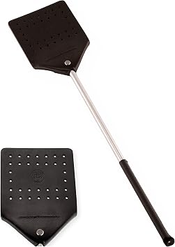 Leather Fly Swatter - Black - Pack of 1 - Insect Catcher - Insect Catcher - Insect Catcher - Leather Fly Swatter