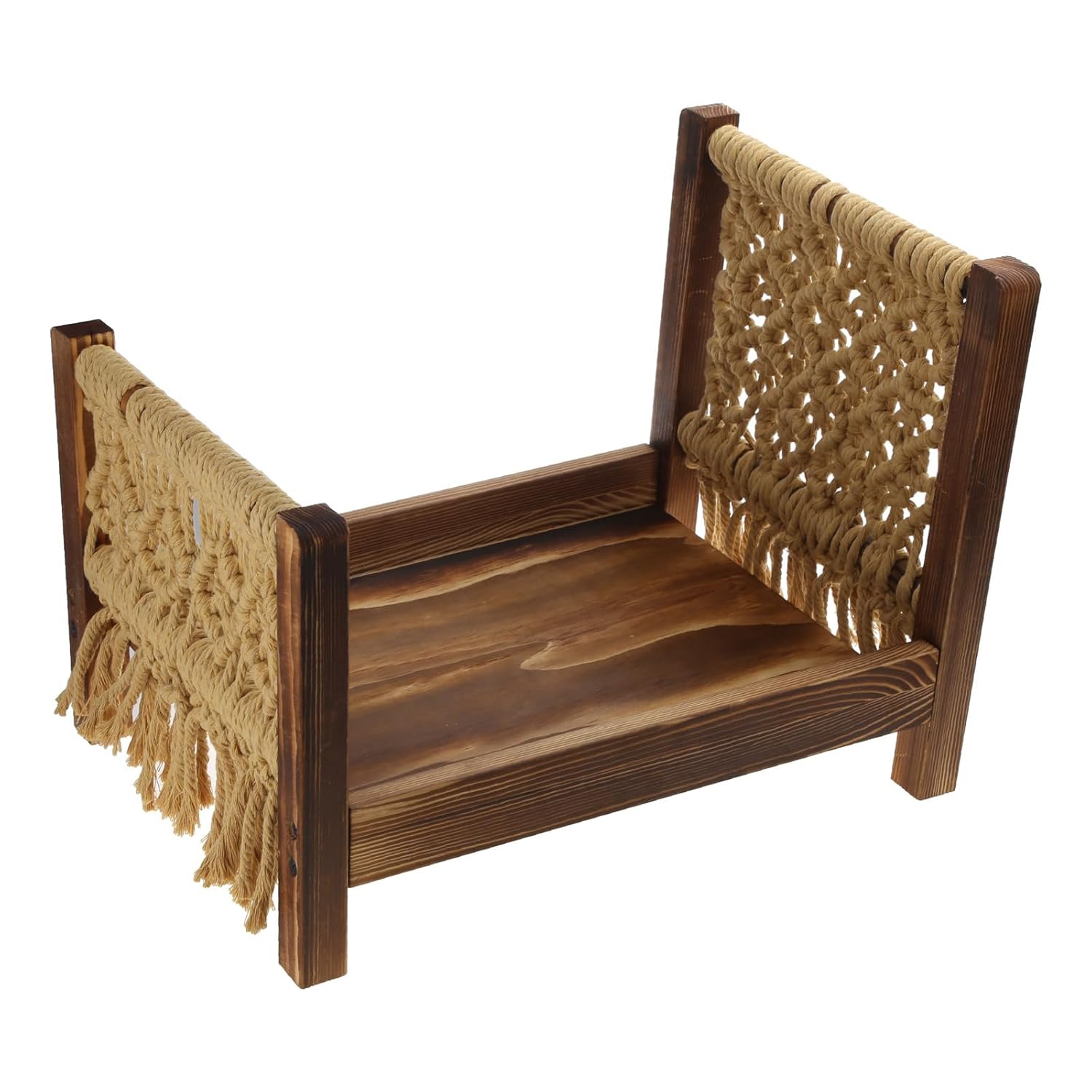 Photography Props Wood Bed Baby Photo Posing Accessories Photography Cot Small Furniture for Infant Photoshoot Baby Photo Props