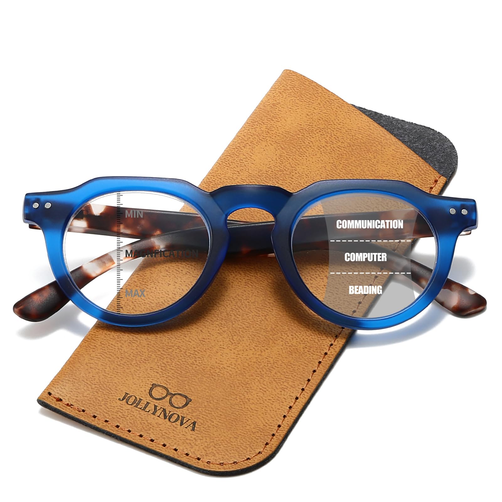 JOLLYNOVA RT95 Progressive Multifocal Reading Glasses, No-Line Readers