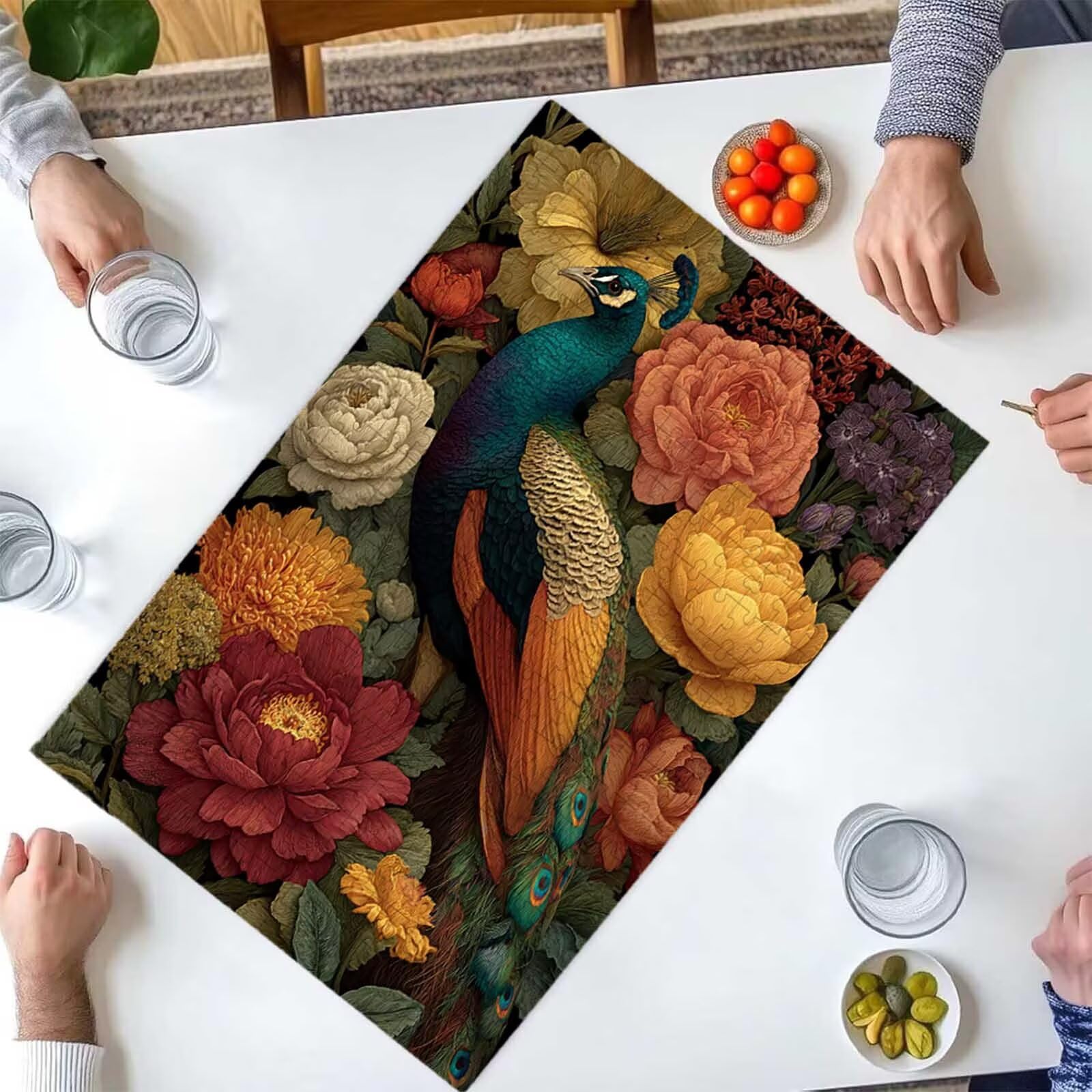 1500 Pezzi di Puzzle, Fiore Donna 1500 Pezzi di Puzzle per Adulti, Regalo Anniversario, Regalo Natale, Decorazione Casa, Prevenzione Degenerazione Cerebrale Negli Anziani 87x57cm PjY7564 4-P