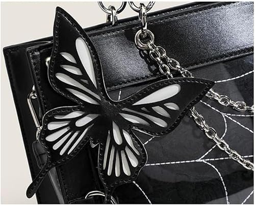 Miniatura 6 de Lindo bolso de mano gótico de croqueta, cuero auténtico, estilo vintage, punk, con asa superior, bandolera para mujer