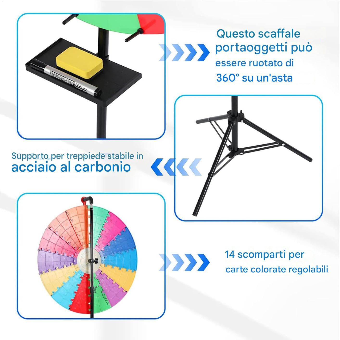 Ruota Dei Premi Strumento Divertente E Portatile E Riutilizzabile | Di Girare La Ruota Per Feste Di Compleanno Carnevale Giochi Per Party Aula Evento Shopping Interni Esterni