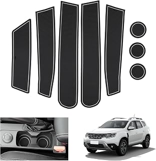 GAFAT Dacia Duster 2 Facelift 2022-2023 2024 Antirutschmatten, Duster 2023 Gummimatten rutschfest Non-Slip, Mittelkonsole Matten, Türnaht Matten, Duster 2 Zubehör (Weiß)