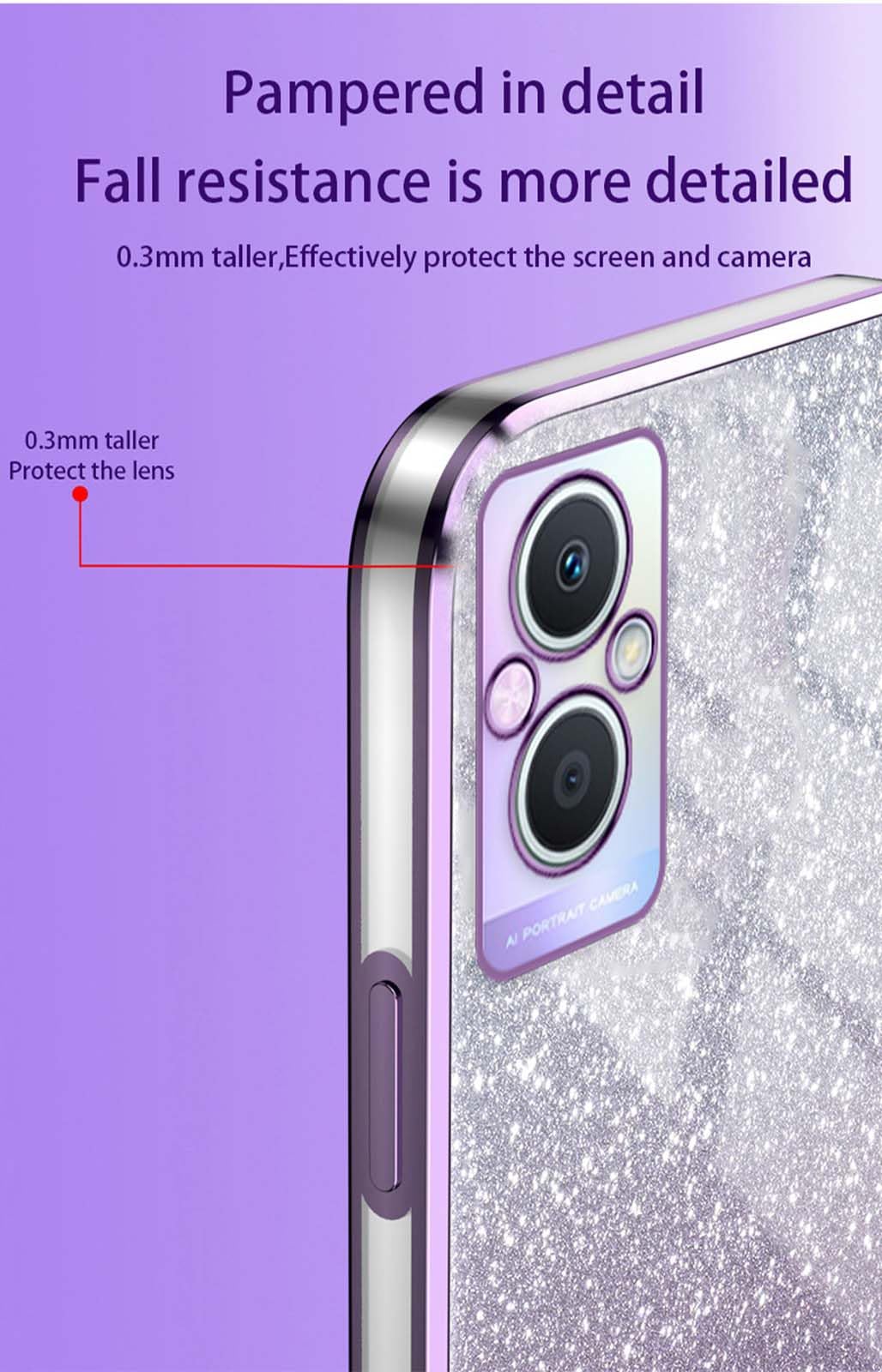 HAOYE Cover per Oppo Reno 8 5G (Reno8 5G), Silicone