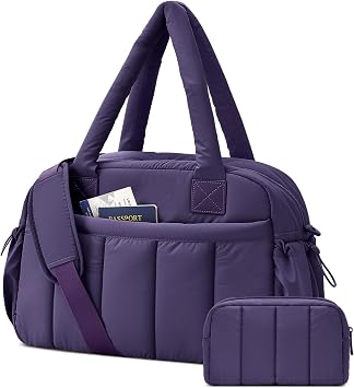 oscaurt Gym Bag for Women Lightweight Duffle Bag for Travel with Toiletry Pouch Water Resistant Carry On Weekender Overnight Duffel