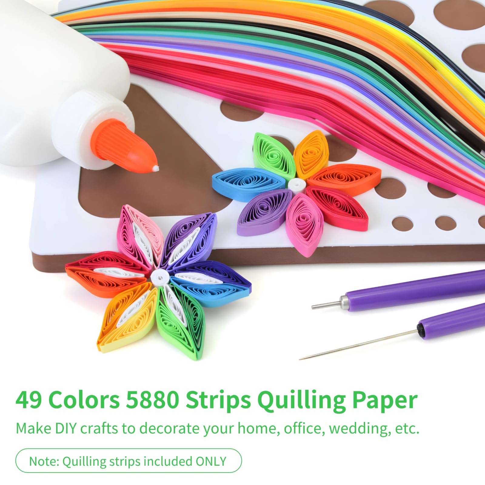 Quiling Set Snapklik.com : Multi-Color Quilling Strips Set 5880 Strips 49 Colors ...